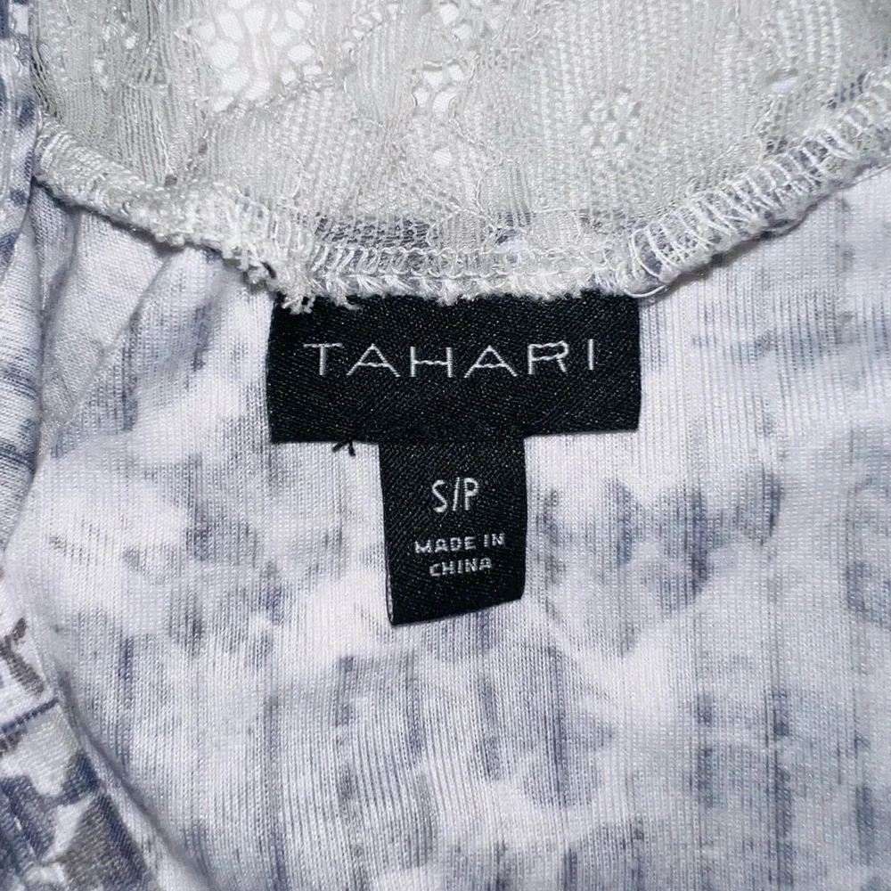 Tahari Blue and White Floral Pajama Set